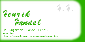 henrik handel business card